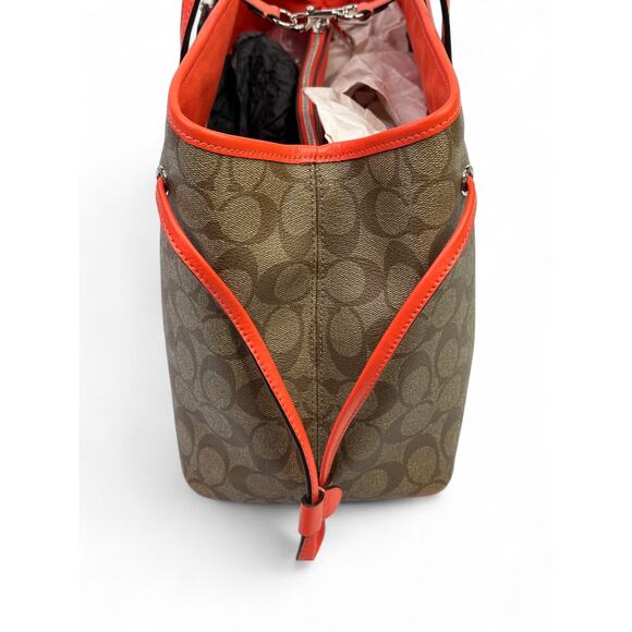 Coach Signature Coated Canvas Drawstring Carryall Bag - Picture 8 of 16